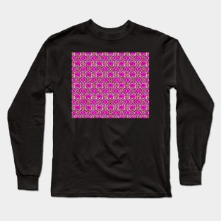 Magenta Aesthetic Repeating Abstract Pattern 1 Long Sleeve T-Shirt